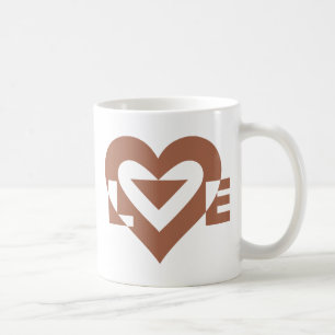 Cool Love Graphic, Mocha Brown Coffee Mug