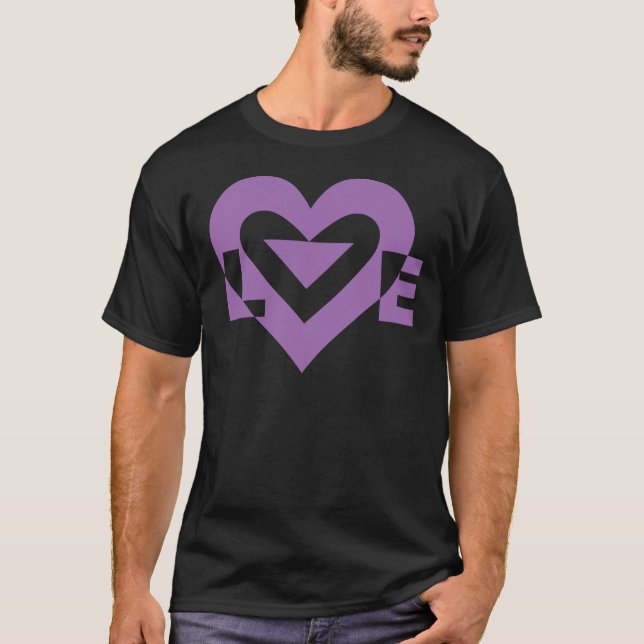 Cool Love Graphic, Purple T-Shirt (Front)