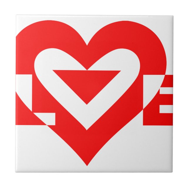 Cool Love Graphic, Red Tile (Front)