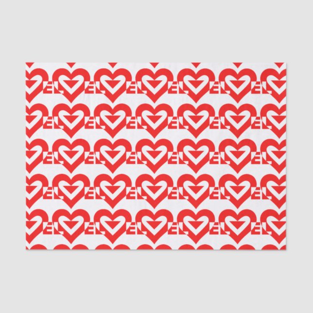 Cool Love Graphic, Red Tissue Paper (Front)