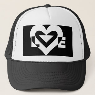 Cool Love Graphic, White Trucker Hat