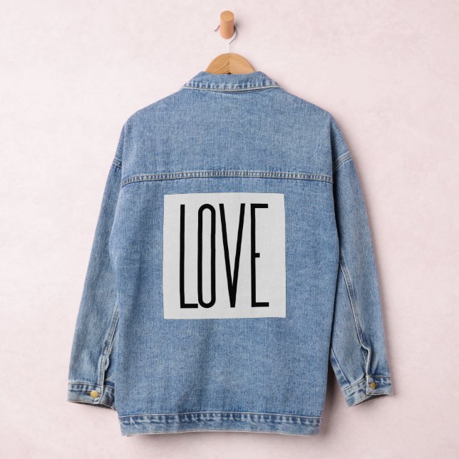 Cool Love – Minimalist Graphic Design Denim Jacket (Hangar)