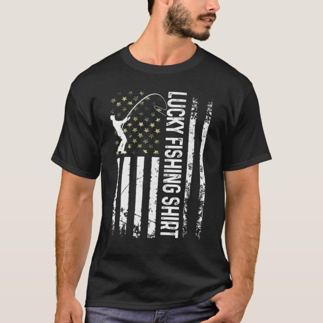 Cool Lucky Fishing For Fishing Tee (Front)