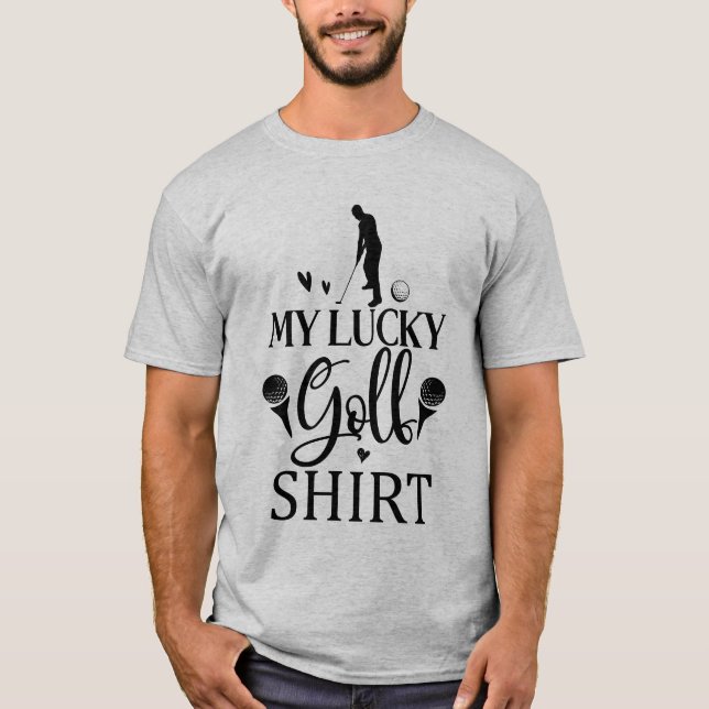 Cool lucky golf word art T-Shirt (Front)