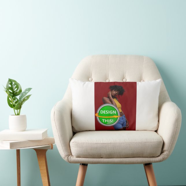 COOL! Lumbar Pillow 13" x 21" Polyester -Customise (Chair)
