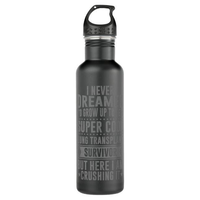 Cool Lung Transplant For Men Women Lung Transplant 710 Ml Water Bottle (Front)