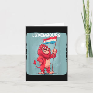 Cool Luxembourg Flag Lion Costume for Boys and Card