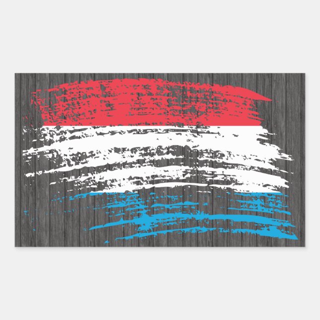 Cool Luxembourger flag design Rectangular Sticker (Front)