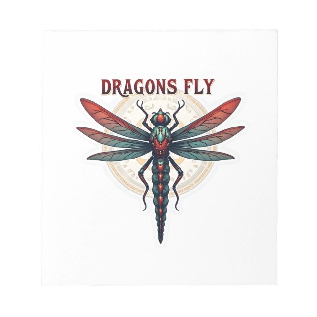 Cool Machined Steampunk Dragonfly - Dragons Fly -  Notepad (Front)