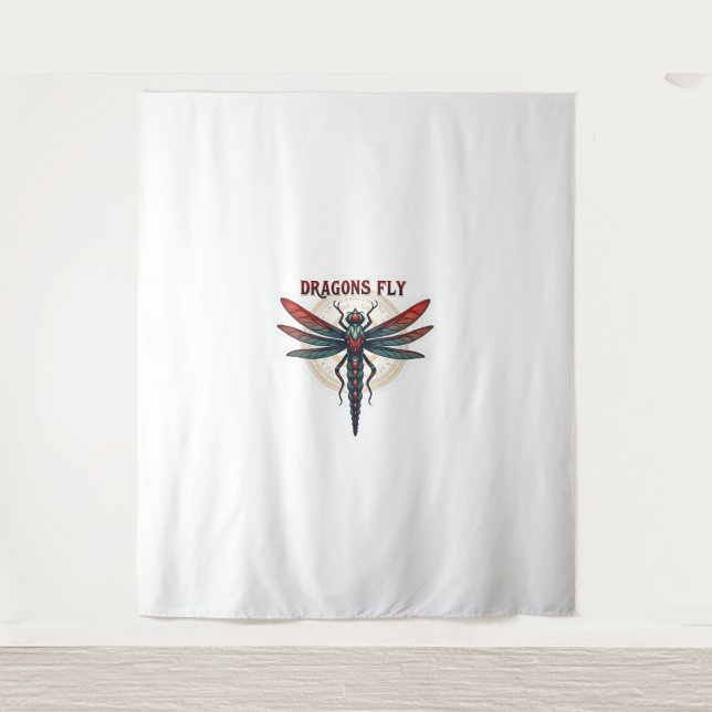 Cool Machined Steampunk Dragonfly - Dragons Fly -  Tapestry (Front)