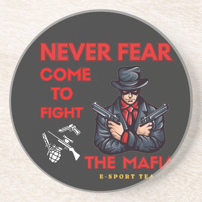Cool Mafia E-Sport Gaming Mascot Design Coaster (Front)