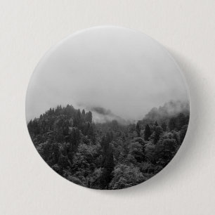 Cool, magical foggy nature 7.5 cm round badge