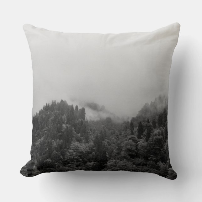 Cool, magical foggy nature cushion (Front)