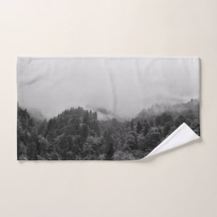 Cool, magical foggy nature hand towel