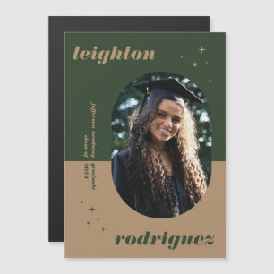 Cool Magnet Rounded Photo Graduation Announcement