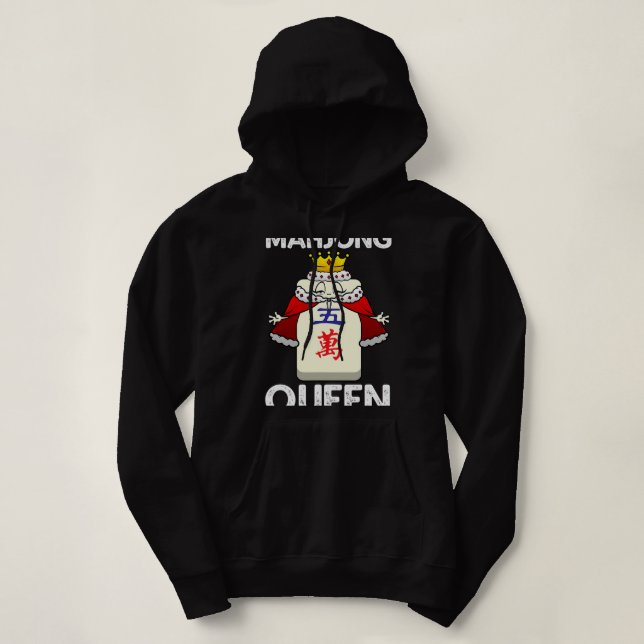 Cool Mahjong For Women Girls Chinese Mah Jongg Que Hoodie (Design Front)