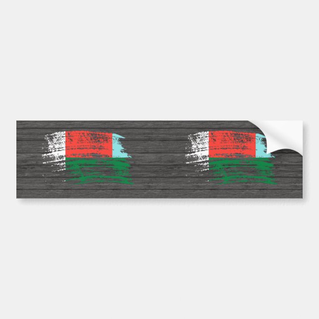 Cool Malagasy flag design Bumper Sticker (Front)