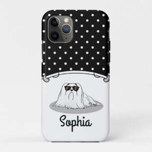 Cool Maltese Dog with Sunglasses Cute Funny Case-Mate iPhone Case