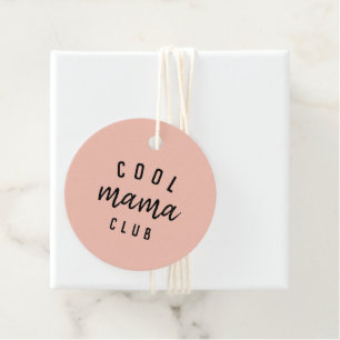 Cool Mama Club   Modern Peachy Pink Mother's Day Favour Tags