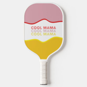 'Cool Mama' retro waves brightly coloured  Pickleball Paddle