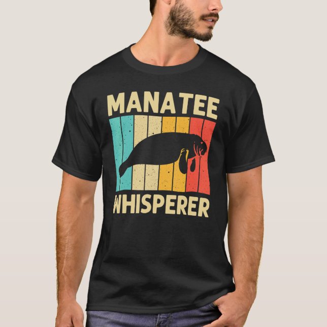 Cool Manatee For Men Women Sea Cow Save The Manate T-Shirt (Front)