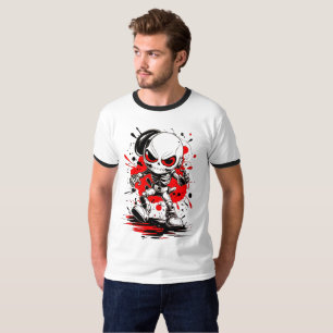 Cool Manga Robot Skeleton T-Shirt