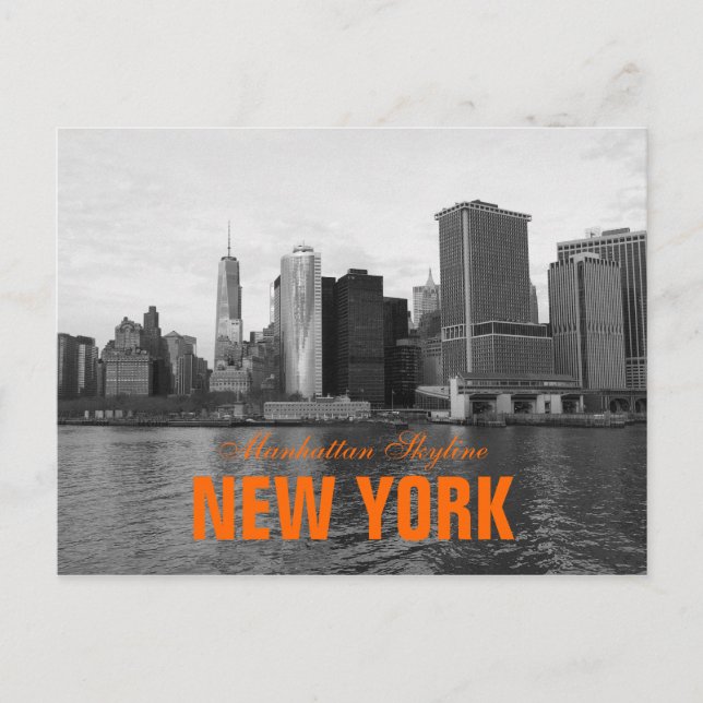 Cool Manhattan Skyline New York Postcard (Front)