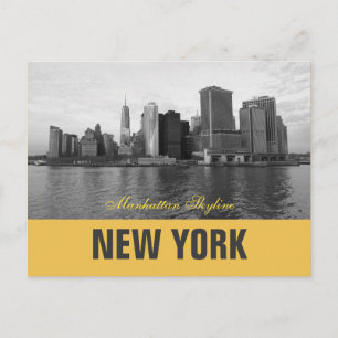 Cool Manhattan Skyline New York Postcard