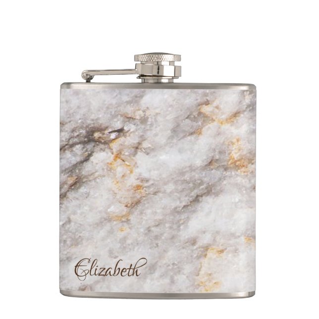 Cool Marble Granite Stone Texture Hip Flask (Front)