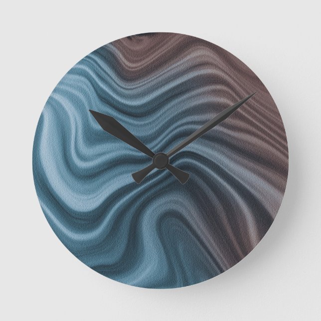 Cool Marble Pattern   Round Clock (Front)