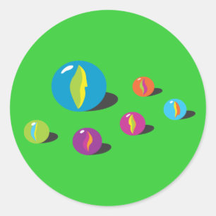 Cool Marbles Classic Round Sticker