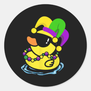 Cool Mardi Gras Duck New Orleans Carnival Party Wo Classic Round Sticker