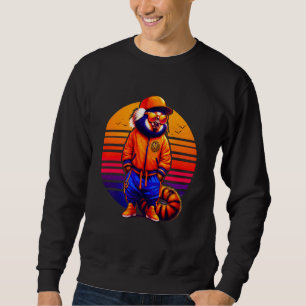 Cool Marmoset Modern Urban Style Sunset Retro Art Sweatshirt