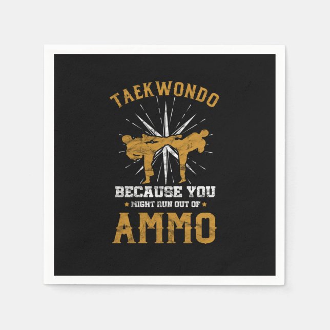 Cool Martial Artist Gifts Awesome Taekwondo Arts Napkin (Front)