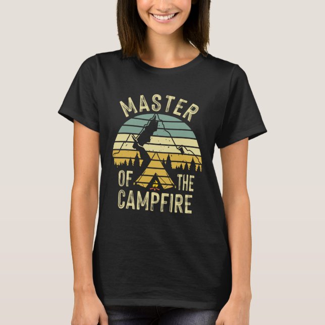 Cool Master Campfire Funny Camping Gift For Kids M T-Shirt (Front)