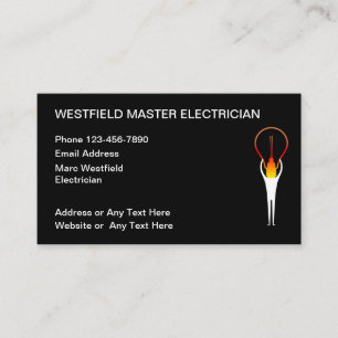 Cool Master Electrician Business Cards