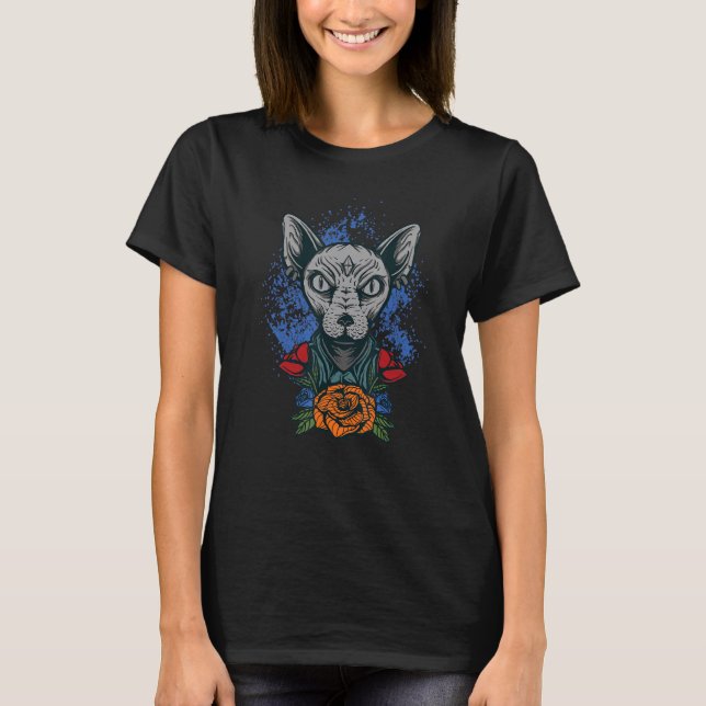Cool Master Sphynx Cat T-Shirt (Front)