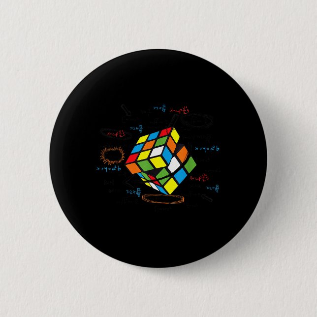 Cool Math Rubik Rubix Rubics Player Cube Math 6 Cm Round Badge (Front)