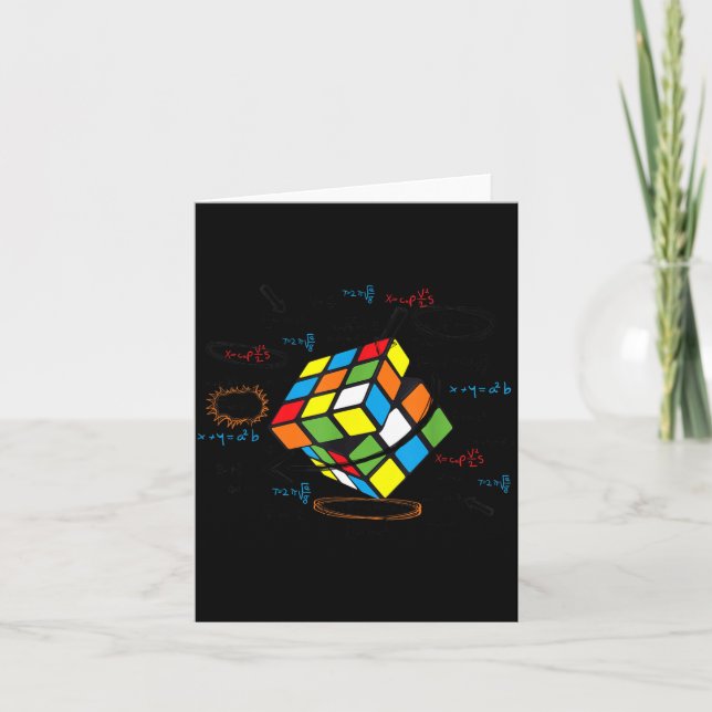 Cool Math Rubik Rubix Rubics Player Cube Math Card (Front)