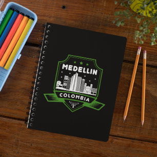 Cool Medellin Colombia Skyline Travel Notebook