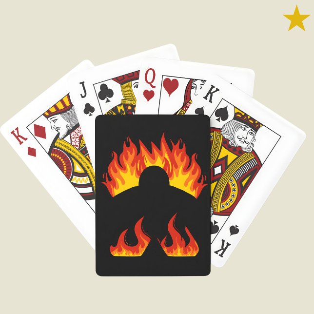 Cool Meeple On Fire Board Games Playing Cards (Creator Uploaded)