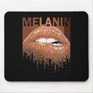 Cool Melanin Queen Lips Women Black Queen African  Mouse Pad