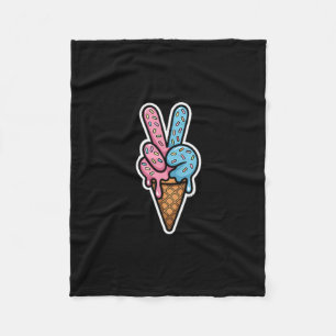 Cool Meme Six Seven 67 Ice Cream Sport Drip Fleece Blanket