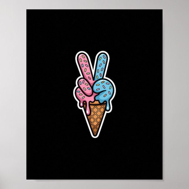 Cool Meme Six Seven 67 Ice Cream Sport Drip  Poster (Front)
