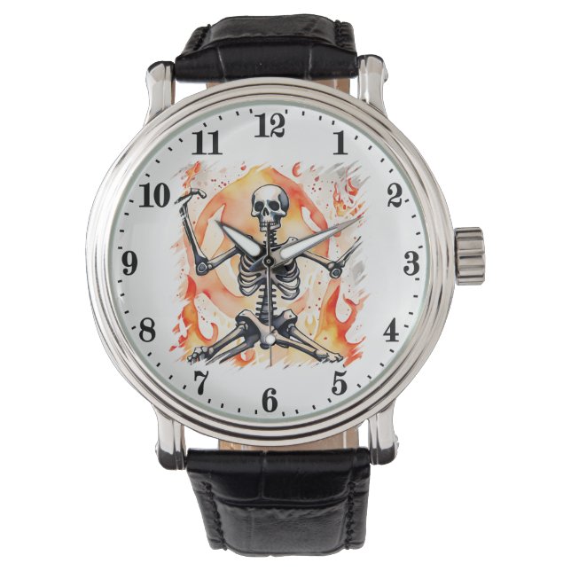 Cool men skeleton lovers watch (Front)
