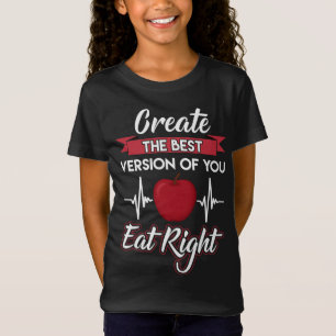 Cool Men Women Healthy Eating Fruit Heartbeat Imag T-Shirt