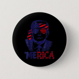 Cool merica Trump Happy 4th Of July Trump American 6 Cm Round Badge