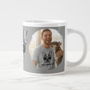 Cool Merle Frenchie Dad French Bulldog Large Coffee Mug