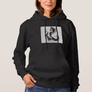 Cool Mermaid Line Illustration Vintage Unique Wome Hoodie