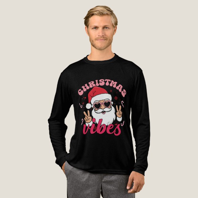 Cool Merry Christmas D9 -Happy New Year Tri-Blend Shirt (Full Front)